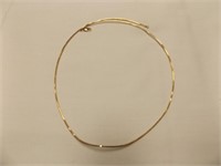 Ladies 14kt Yellow gold Omega chain necklace