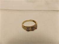 Ladies 10kt gold Tanzanite and Diamond ring