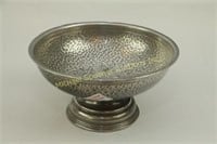 ENGLISH PEWTER FOOTED BOWL