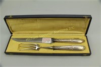 19TH CENTURY FRENCH SILVER CARVING SET