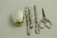 FIVE ASSORTED STERLING LADIES DRESSER PIECES