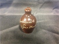 Old International Sour Mash mini script jug