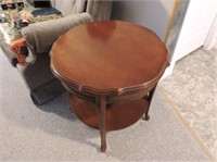 Two tier solid wood occasional table