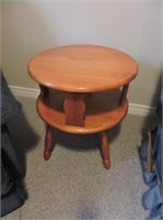 Maple two tier round occasional table