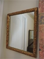 24 x 27 gold framed mirror