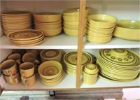 "Honey Comb"   Fransican  stone ware dishes