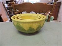 Shawnee pottery nesting bowls