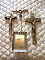 Selection of Crosses, one heavy brass