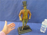 antique metal man-figure with top hat (16in tall)