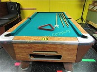 Valley coin operated pool table