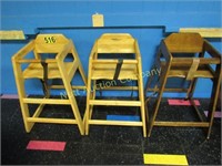 Wooden high chairs (3)