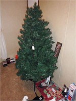 5’ faux lighted Christmas tree