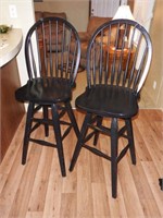 Pair of Ashley FC Country style black lacquer