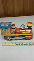 Battery operated bell ringer train metal toy