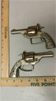 (2) Kilgore 1930's BIG BILL cast iron toy cap guns