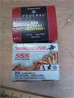 1105 rounds Federal & Winchester 22 LR ammo