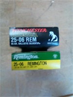Remington and Winchester 25-06 ammo