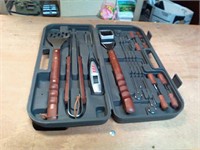 Like new grilling utensils set in carrying case.
