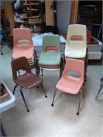 15 matching kids school chairs & 3 adult chairs
