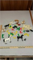 Lot of plastic cowboys and Indians + more