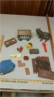 Lot of vintage toys - Tootsietoy, Fisher Price +