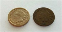 1864 and 1865 Indian Head One Cent Coins