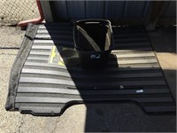 Lot of: Truck Bed Mat, Tote & Lid, Saw Blade