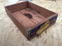 Antique Wooden Box/marked Decatur IL