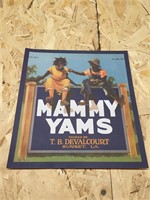 Americana Rare Advertising Piece: “Mammy Yams”