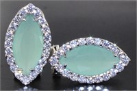 Marquise Cut 5.50 ct Jade Designer Earrings