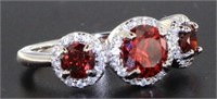 Past-Present-Future 2.50 ct Ruby Dinner Ring