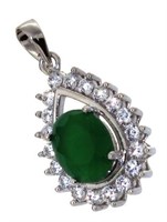 Pear Cut Emerald Designer Pendant