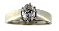 14kt Gold Oval 3/4 ct VS Diamond Solitaire Ring
