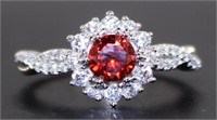 Antique Style Ruby Infinity Designer Ring