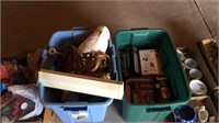 Two totes of misc. items including large
