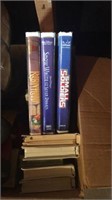 Box of miscellaneous items including VHS tape's,