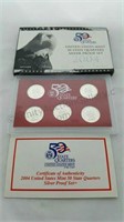 2004 U S Mint 50 State Quarters Silver Proof Set