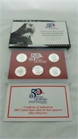 2007 U S Mint 50 State Quarter Silver Proof Set