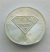 Superman 2016 Canada Silver Maple Leaf 1oz. Coin