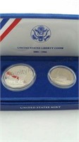 1986 Liberty Silver Dollar and Half Dollar Pr. Set