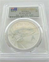 Star Trek 2016 Tuvalu MS70 1 oz. Silver Coin
