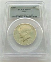 1966 Kennedy Half Dollar PCGS MS 66 Graded Coin