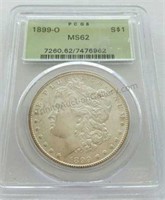 1899-O Morgan PCGS MS62 Silver Dollar