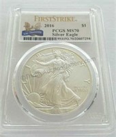 2016 Silver Eagle PCGS MS 70 First Strike