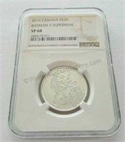 2016 Batman vs Superman Canada $20 Silver Coin