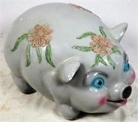 1960's Mod Jumbo Ceramic Piggy Bank 24"