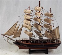 Vintage 21" Cutty Sark Wood Model Sailing Ship