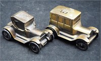 Cast Metal 1915 & 1925 Ford Adv Banks 2 Pc Lot