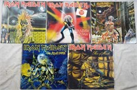 Vintage Iron Maiden Five Lp Album Records
