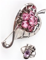 Jewelry Sterling Silver Ring & Brooch